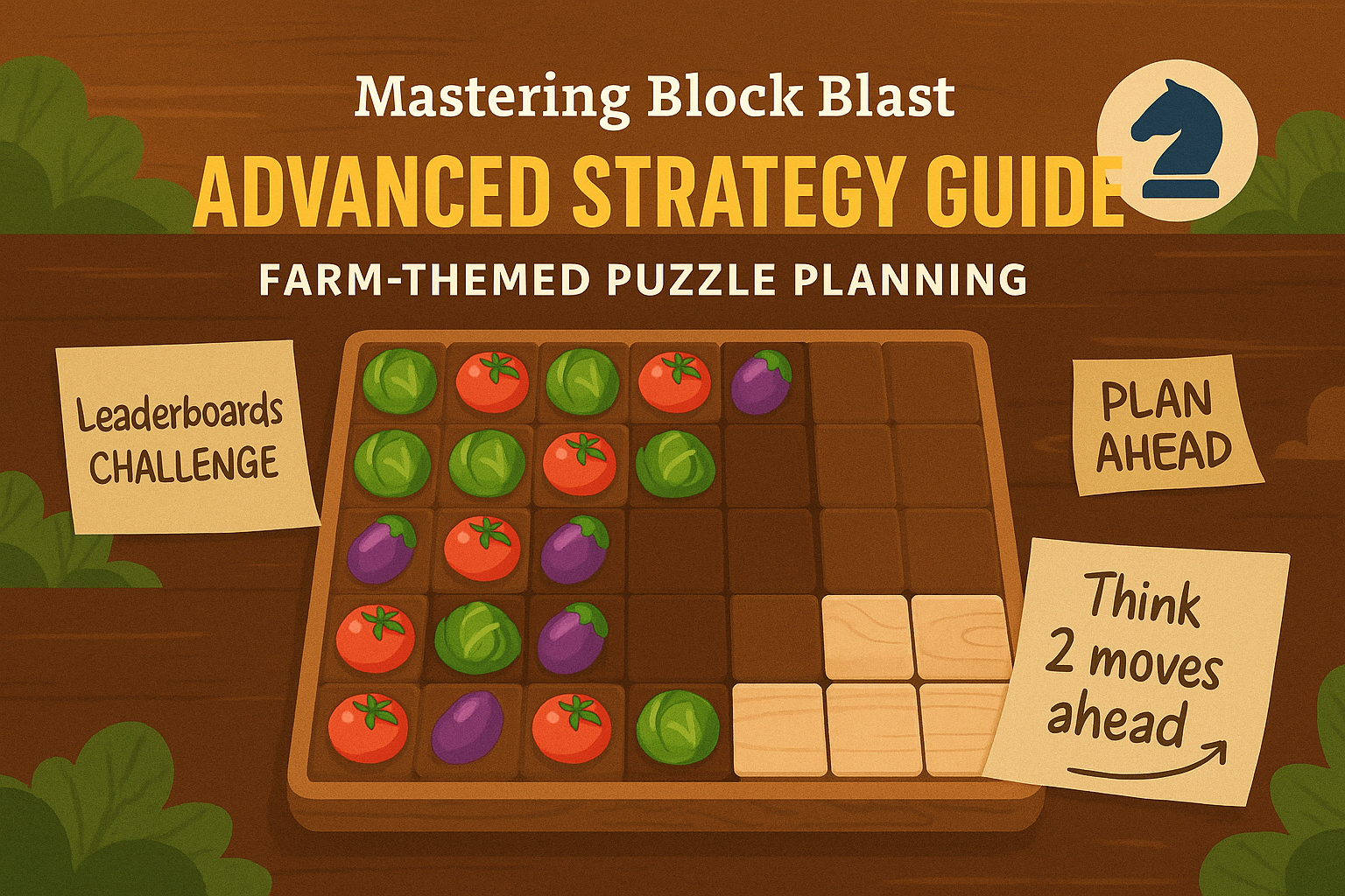 Advanced strategy guide for Block Blast browser puzzle game with farm-themed visuals